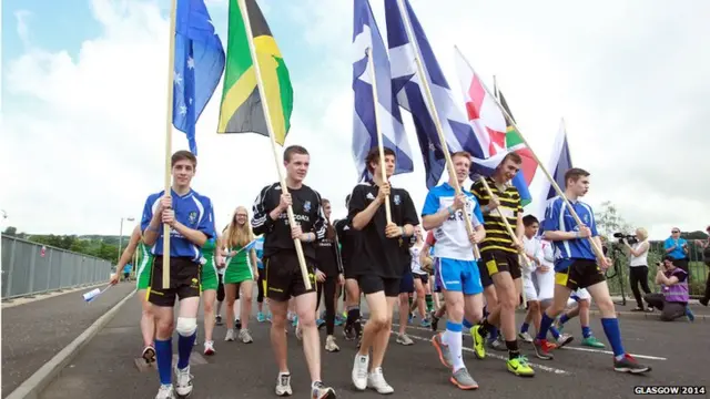 Flagbearers at Earlston High Schoo