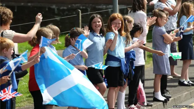 Schoolchildren in Dumfries