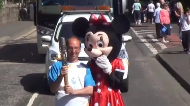 Paul Gorman with Minnie Mouse