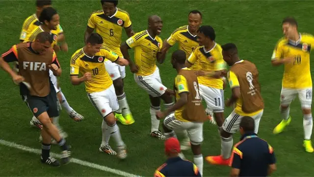 Colombia celebrate