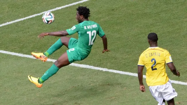 Wilfried Bony fails to connect his overhead kick