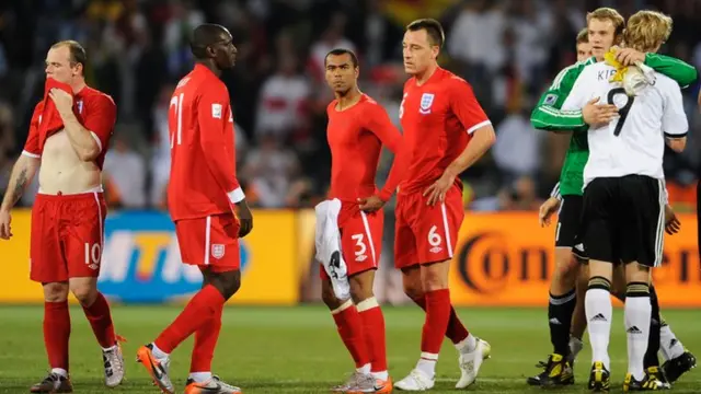 England beaten at the 2010 World Cup by Germany