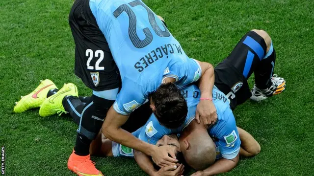 Uruguay celebrate