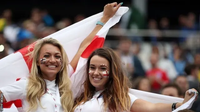 England fans ahead of the World Cup Group D game with Uruguay in Sao Paulo