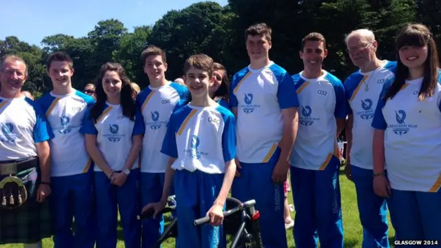 Alloway baton bearers pose for a photograph