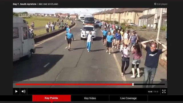 Queens baton relay live stream still