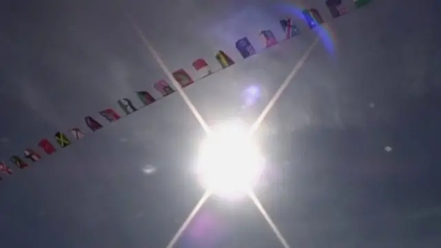 Flags in the sunlight