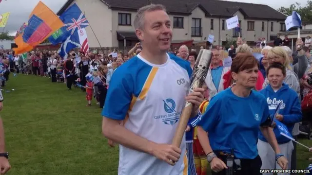 First baton bearer Alan Brown