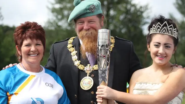 Queen's baton at Cumnock Gala Day