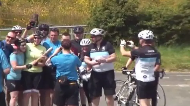 Cyclists get to hold the baton