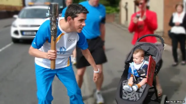 John Speirs with the Queen's Baton