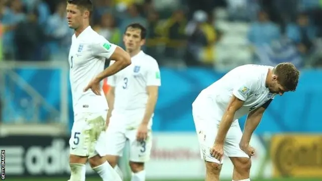 England suffer defeat by Uruguay