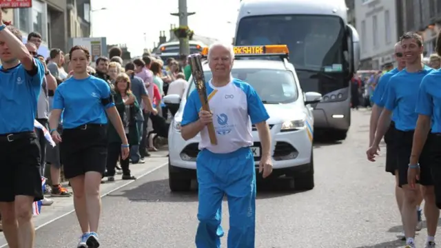 Baton bearer John Barrie