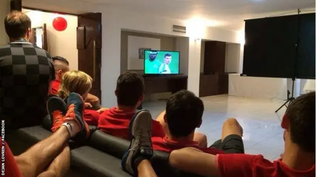 Croatia watching TV