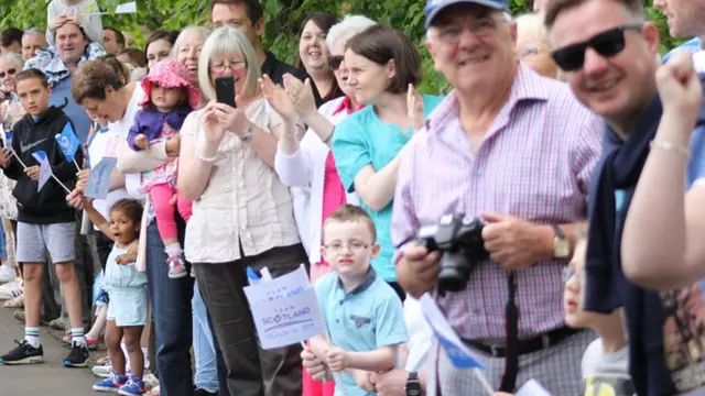 Cheering crowd