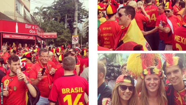 Belgian fans gather