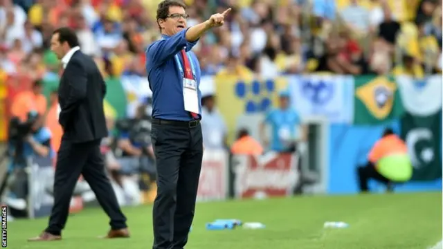 Head coach Fabio Capello of Russia gestures