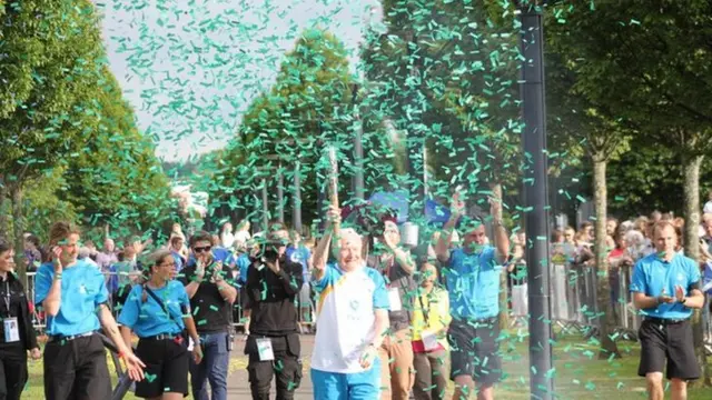 End of baton relay in Hamilton