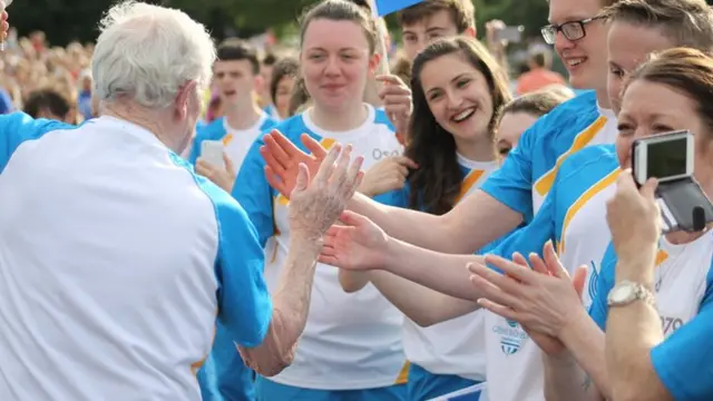 baton relay in Hamilton