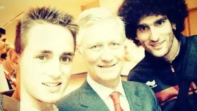 Adnan Januzaj, King Philippe and Mourane Fellaini