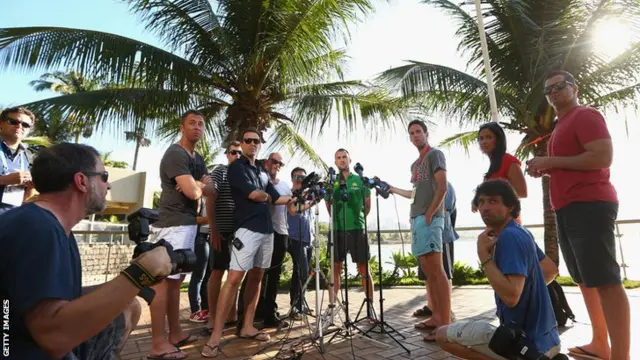 Australia defender Ivan Franjic speaks to the media