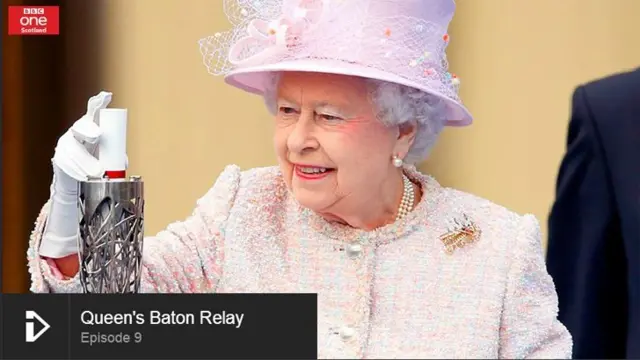 Queen with her baton