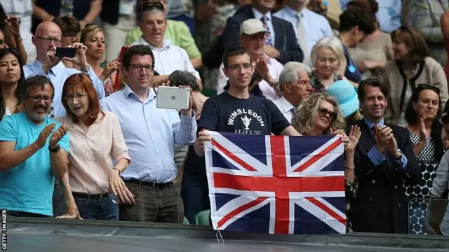 Supporters on Centre Court