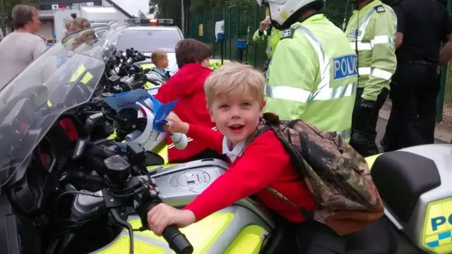 Boy on bike