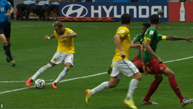 Neymar scores Brazil's second goal