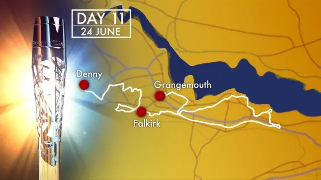 Queen's baton relay route map