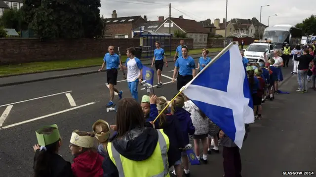 Fraser Johnston carries the baton