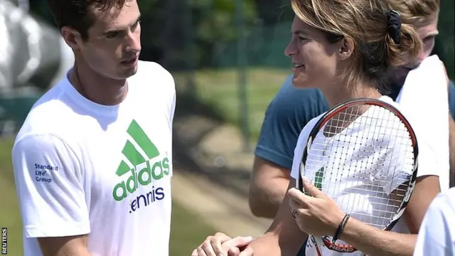 Andy Murray and Amelie MAuresmo