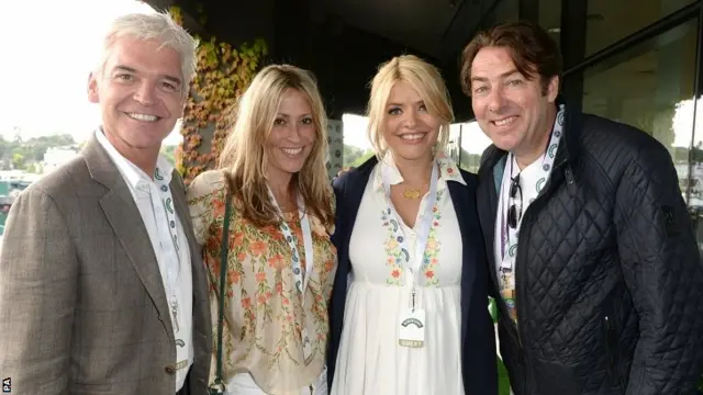 Phillips Scholfield, Mel Platt, Holly Willoughby and Jonathan Ross