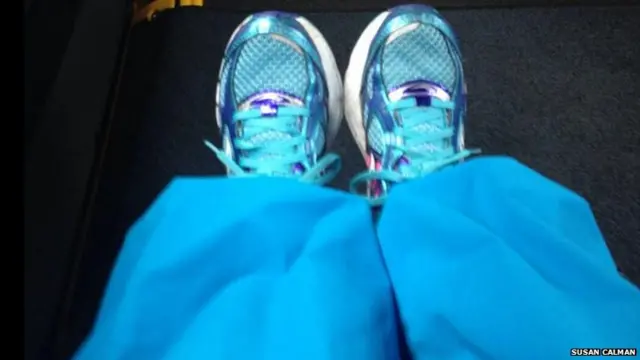 Susan Calman getting ready for the Queen's Baton Relay