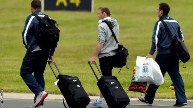 Wayne Rooney at Manchester Airport