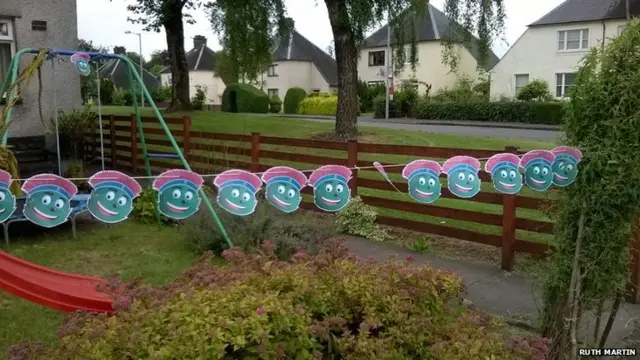 clyde on the washing line