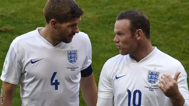 Steven Gerrard and Wayne Rooney