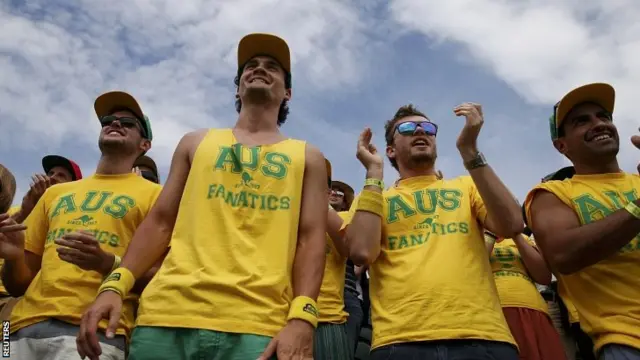 Australian fans show their support for Kyrgios