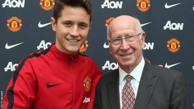 Ander Herrera and Sir Bobby Charlton