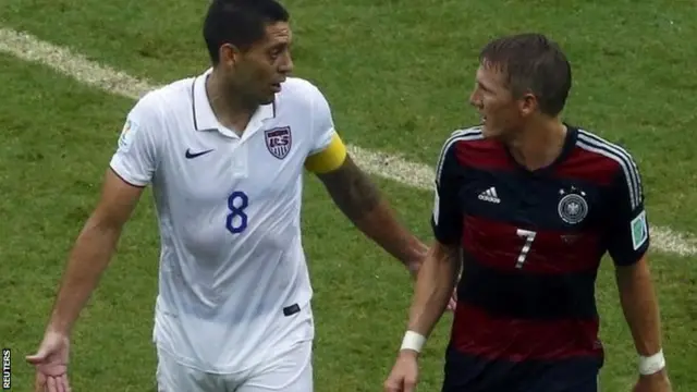 Clint Dempsey and Bastian Schweinsteiger