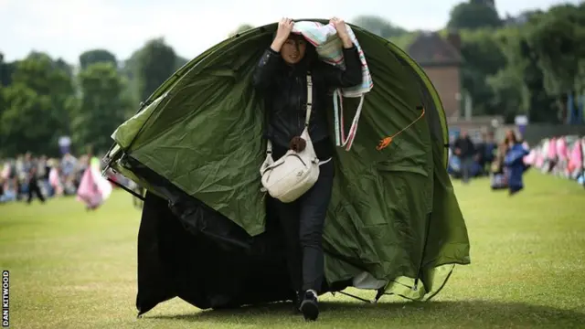 Keeping dry at Wimbledon