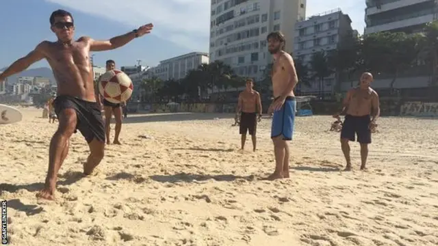 Ipanema beach footballers