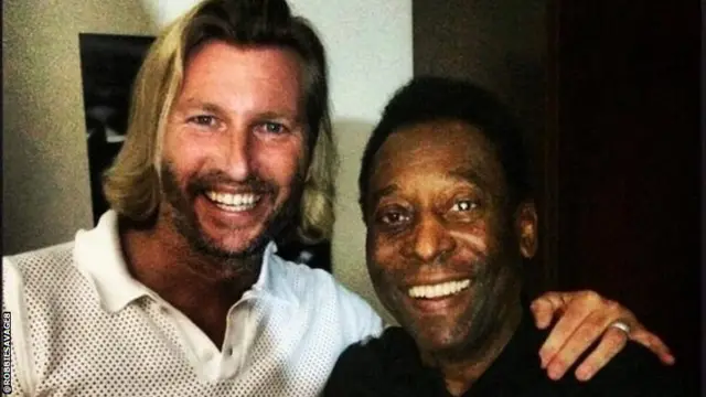 Robbie Savage and Pele