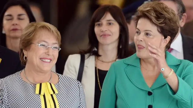 Michelle Bachelet and Dilma Rousseff