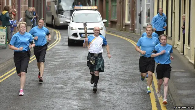 Baton bearer Jim Houghton