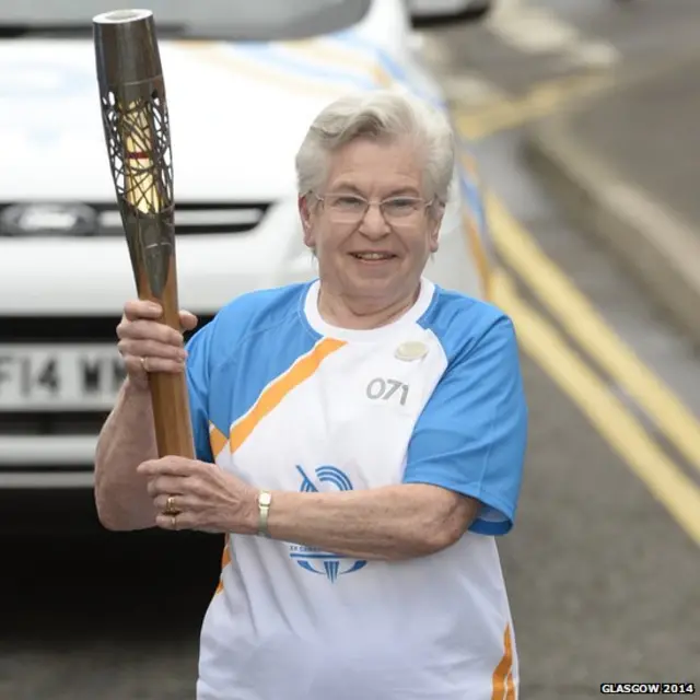 Baton bearer Marjorie Smith