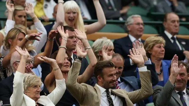 David Beckham joins in on the Mexican Wave