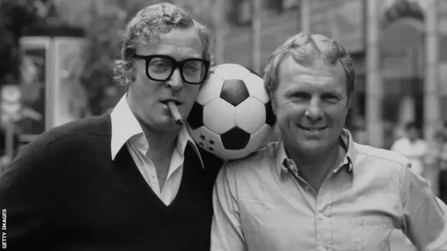 Michael Caine and Bobby Moore