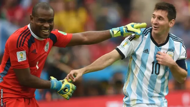 Vincent Enyeama and Lionel Messi