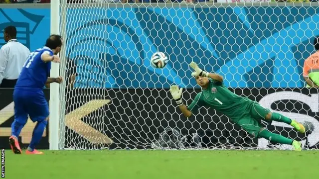 Keylor Navas saves